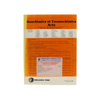Geochimica et Cosmochimica Acta