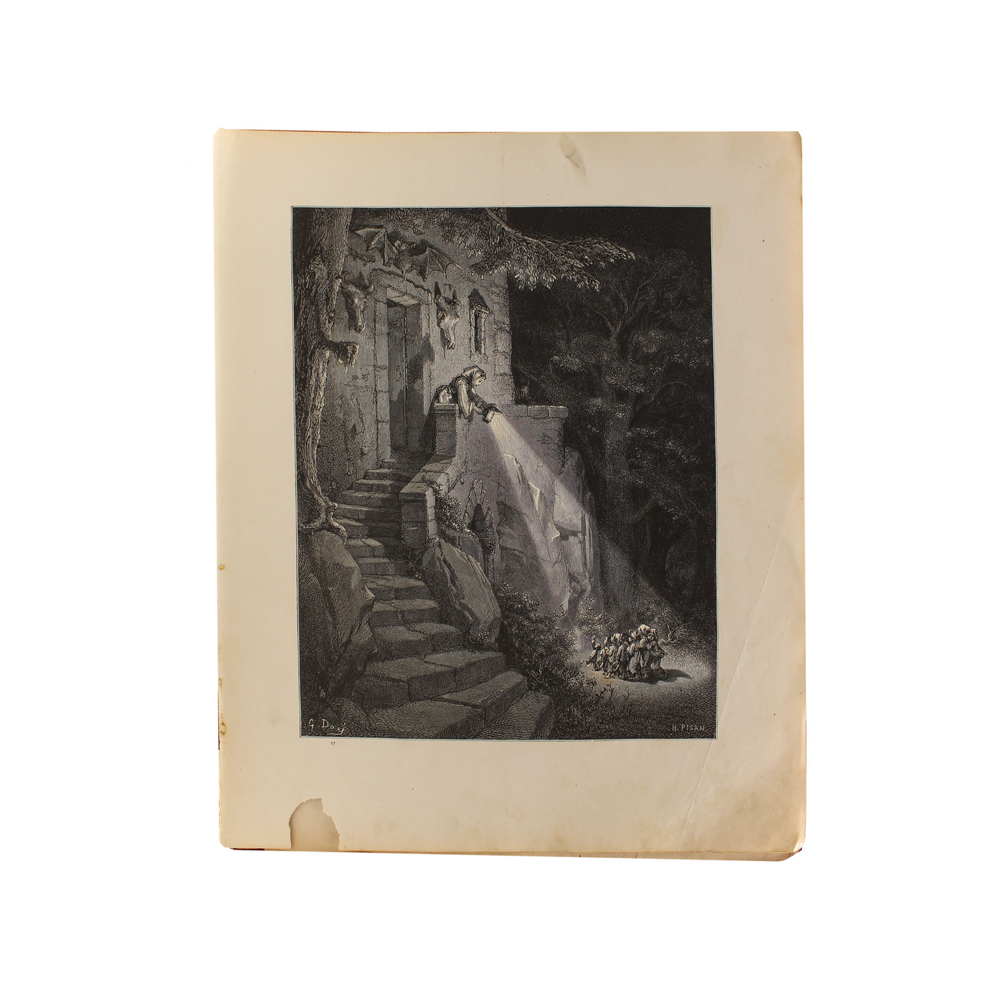 Гравюра Г. Доре из оригинального издания 1864 года. "Сказки матушки Гусыни". Данная гравюра к сказке "Мальчик с пальчик"