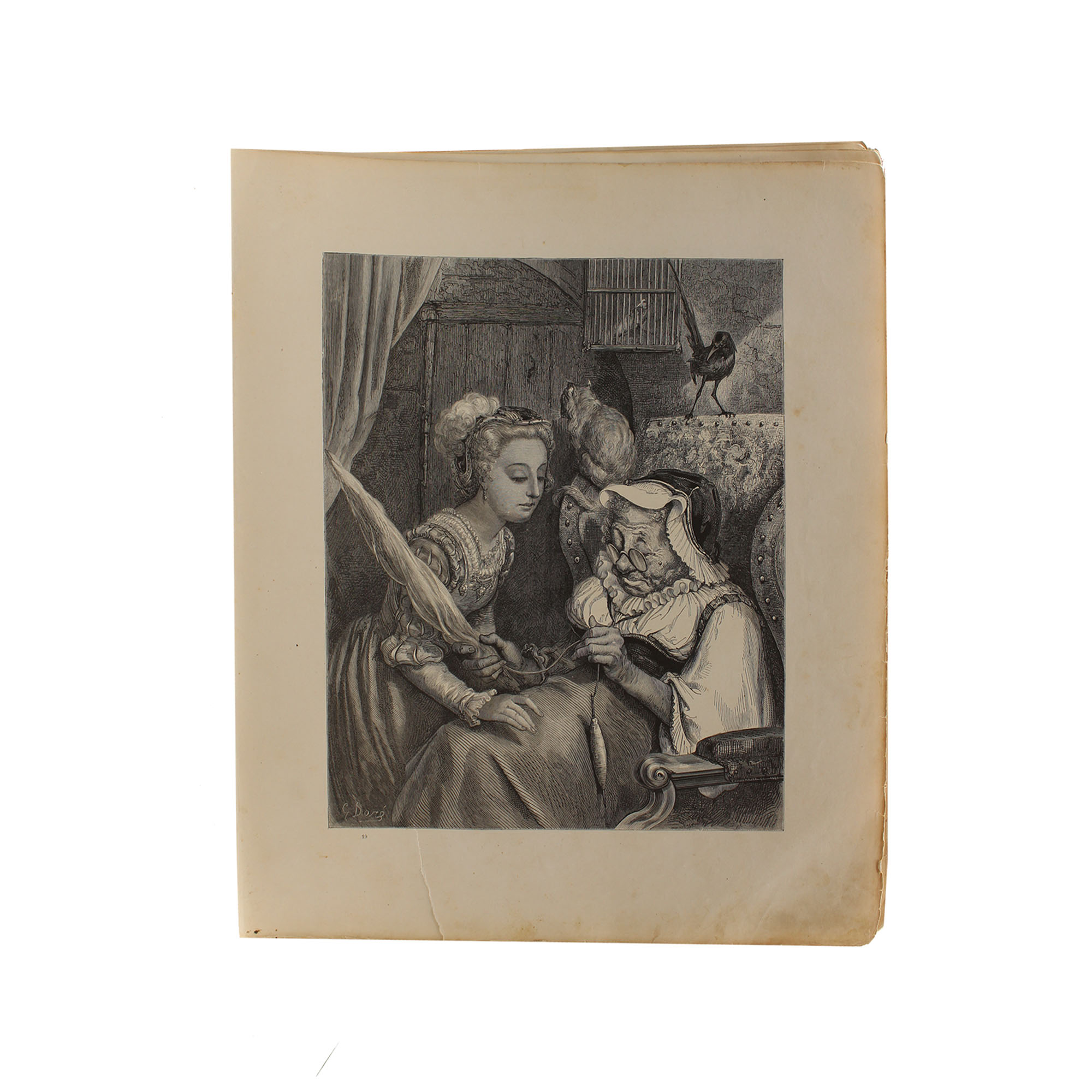 Гравюра Г. Доре из оригинального издания 1864 года. "Сказки матушки Гусыни". Данная гравюра к сказке "Спящая красавица"