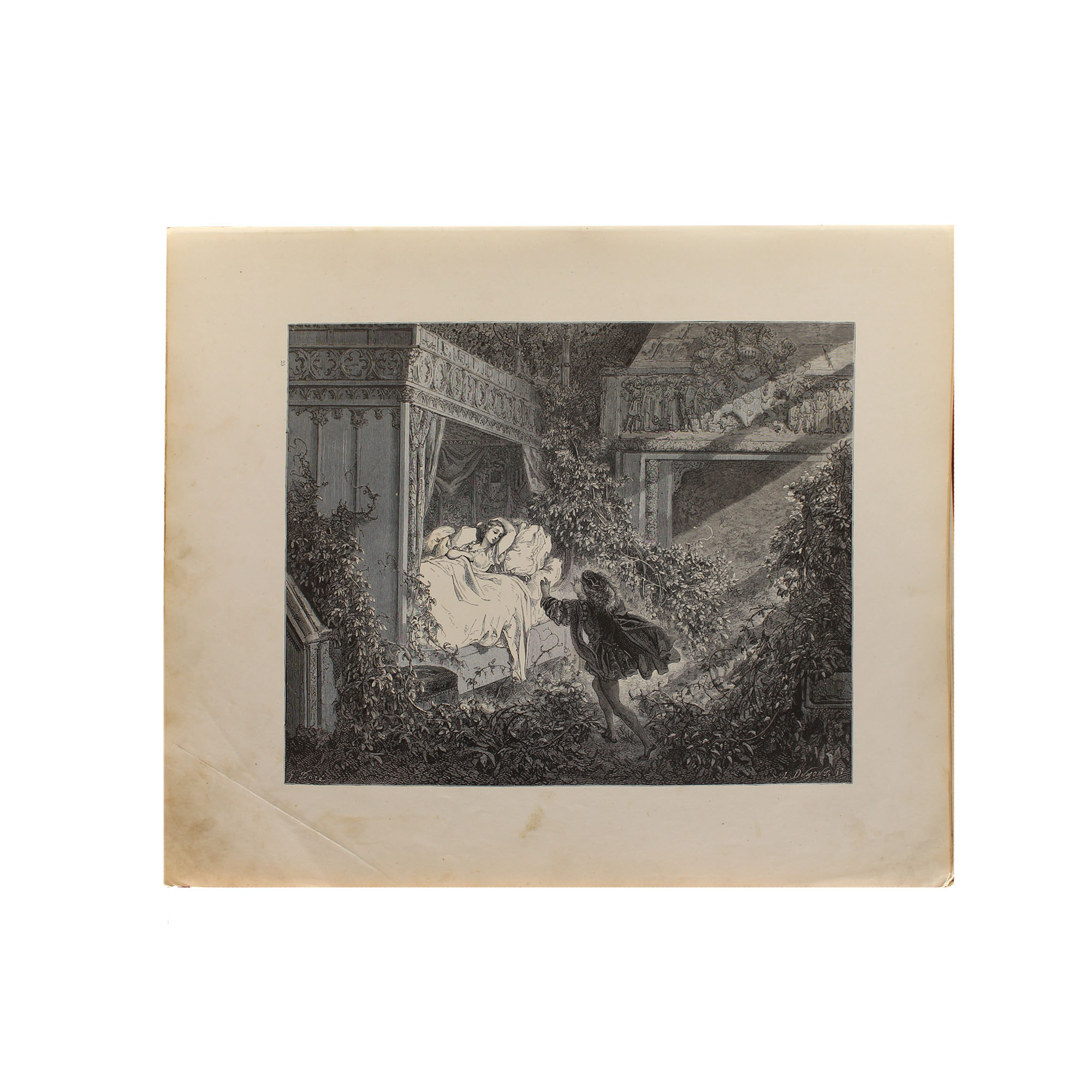 Гравюра Г. Доре из оригинального издания 1864 года. "Сказки матушки Гусыни". Данная гравюра к сказке "Спящая красавица"