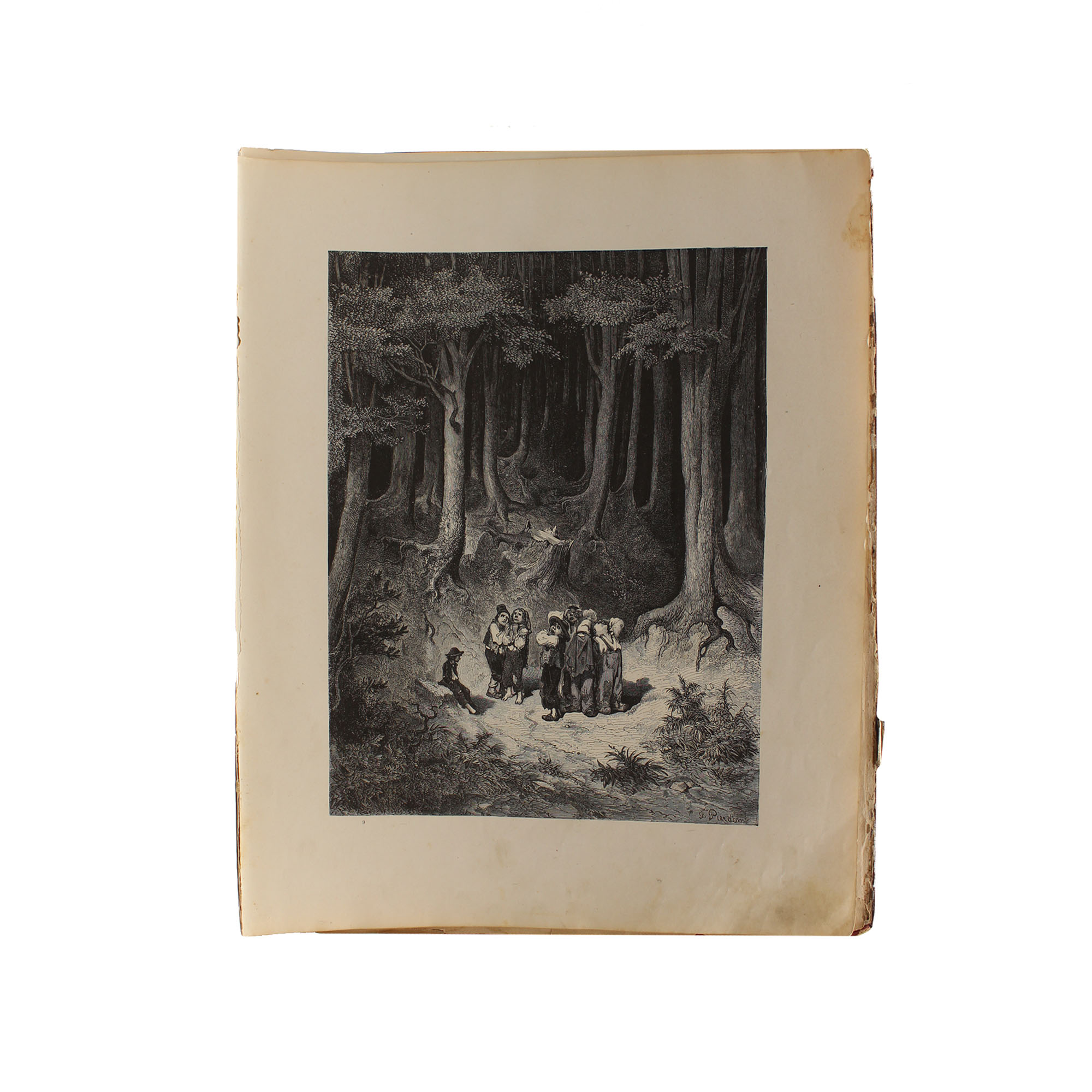 Гравюра Г. Доре из оригинального издания 1864 года. "Сказки матушки Гусыни". Данная гравюра к сказке "Мальчик с пальчик"