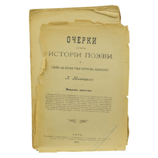 Очерки из истории поэзии.