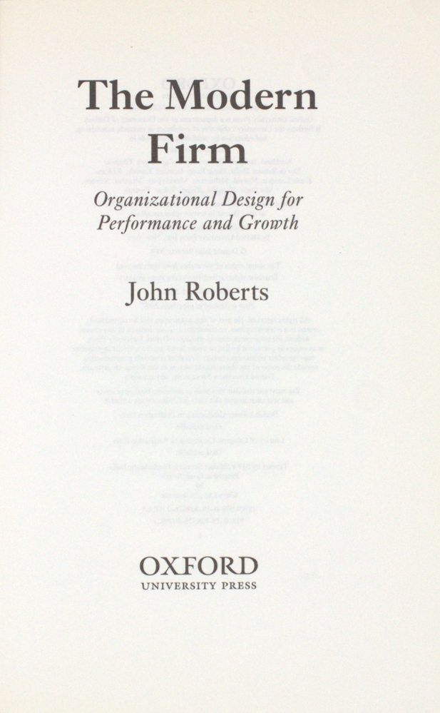 The Modern Firm: Organizational Design for Performance and Growth — изображение 2