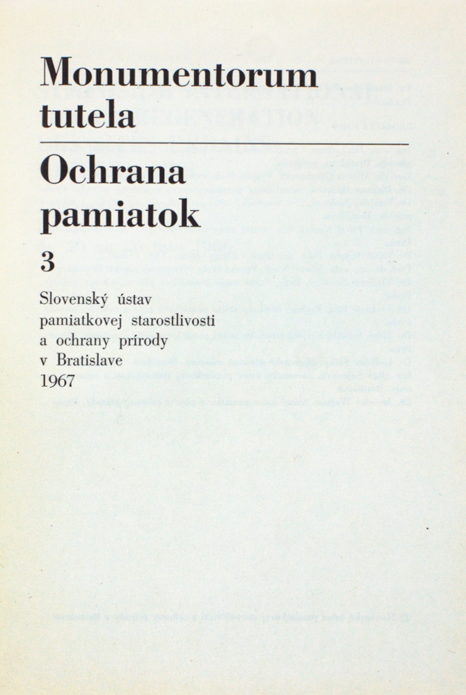 Monumentorum tutela. Ochrana pamiatok 3 — изображение 2