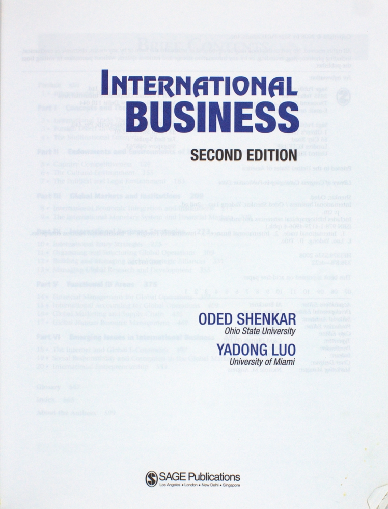 International Business, Second Edition — изображение 2