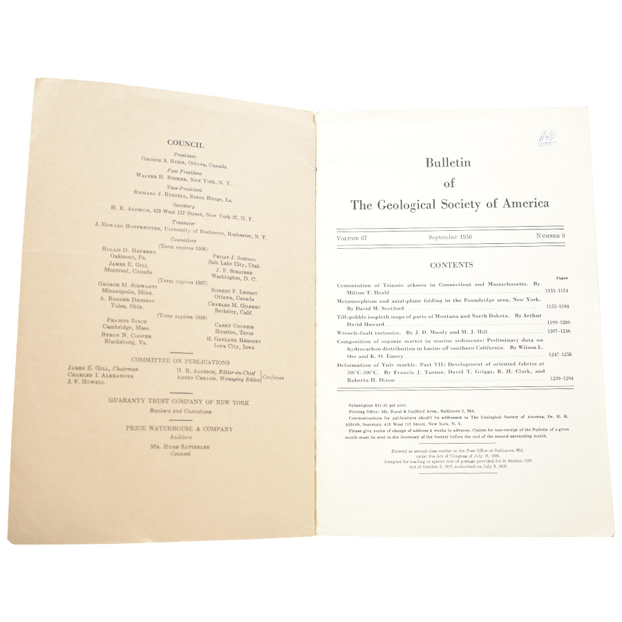 Bulletin of The Geological Society of America. Volume 67. Number 9 — изображение 3