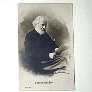 Антикварная открытка «Пианист Теодор Лешетицкий», фотограф Ch. Scolik. 14х9см