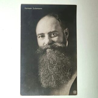 Антикварная фотооткрытка «Писатель Герман Зудерман», бромсеребряная печать NPG (Германия). 14х9см