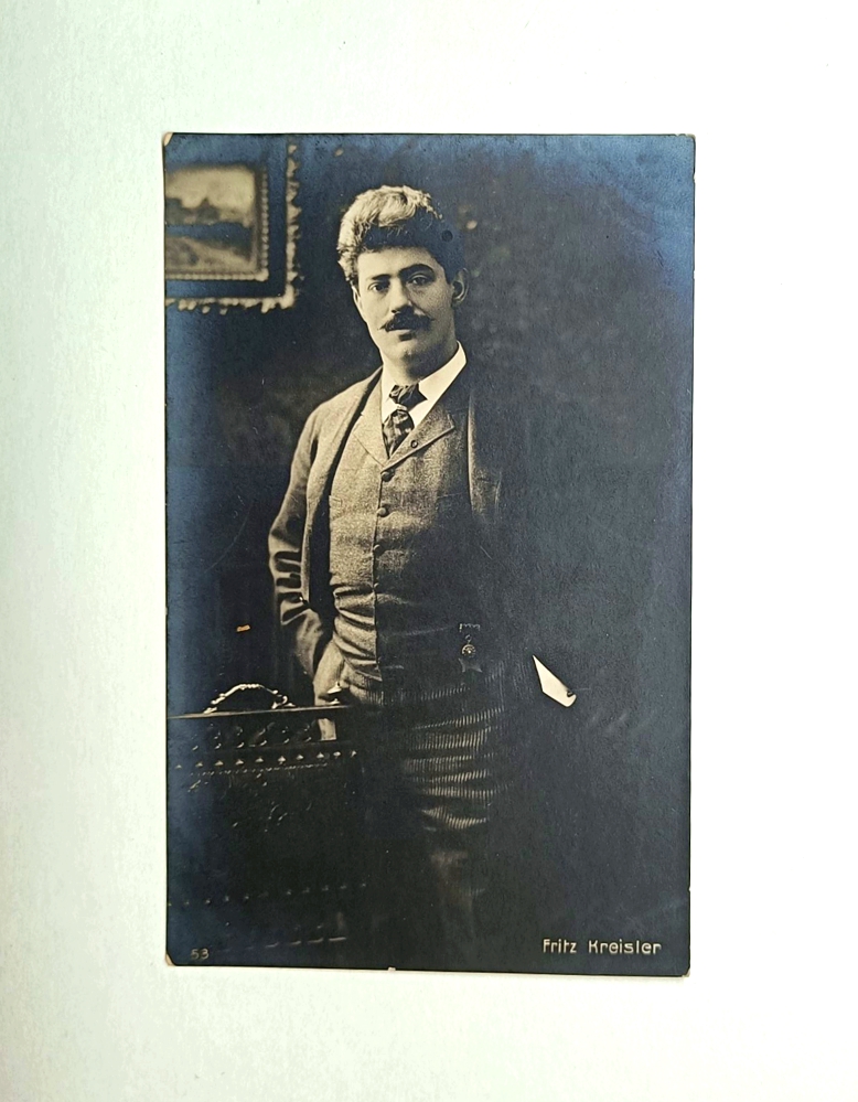 Антикварная фотооткрытка «Фриц Крейслер». 14х9см