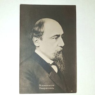 Антикварная открытка «Портрет поэта Н. А. Некрасова», неразделенный оборот, Российская империя, 1900–1904 гг. 14х9см